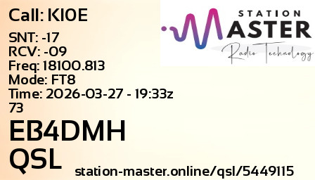QSL Card for EB4DMH QSO with KI0E
