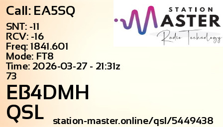 QSL Card for EB4DMH QSO with EA5SQ