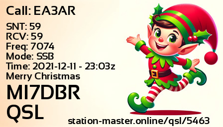 QSL Card for MI7DBR QSO with EA3AR