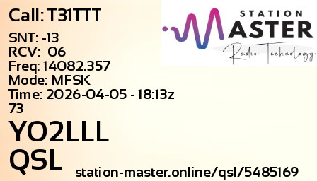 QSL Card for YO2LLL QSO with T31TTT