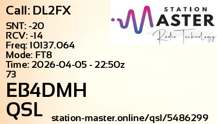 QSL Card for EB4DMH QSO with DL2FX