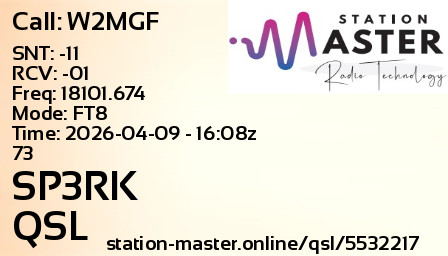 QSL Card for SP3RK QSO with W2MGF