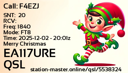 QSL Card for EA117URE QSO with F4EZJ
