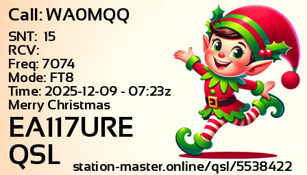 QSL Card for EA117URE QSO with WA0MQQ