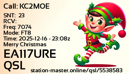 QSL Card for EA117URE QSO with KC2MOE