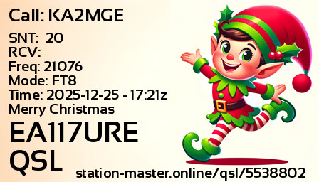 QSL Card for EA117URE QSO with KA2MGE
