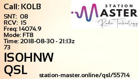 QSL Card for IS0HNW QSO with K0LB