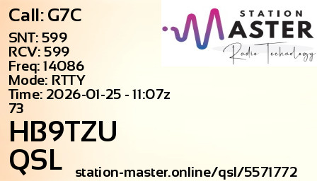 QSL Card for HB9TZU QSO with G7C
