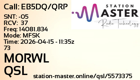 QSL Card for M0RWL QSO with EB5DQ/QRP