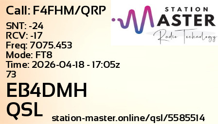 QSL Card for EB4DMH QSO with F4FHM/QRP
