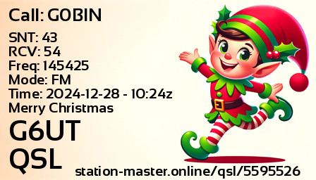 QSL Card for G6UT QSO with G0BIN