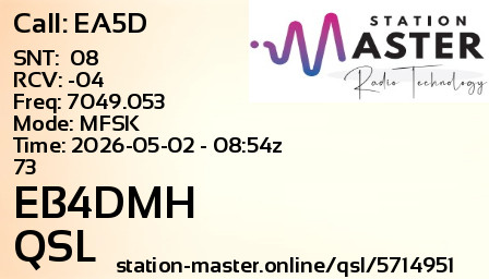 QSL Card for EB4DMH QSO with EA5D