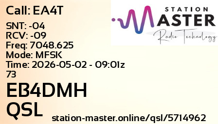 QSL Card for EB4DMH QSO with EA4T