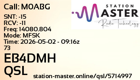 QSL Card for EB4DMH QSO with M0ABG