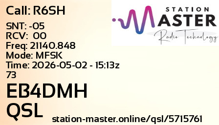 QSL Card for EB4DMH QSO with R6SH