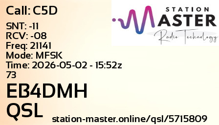 QSL Card for EB4DMH QSO with C5D