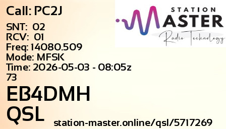 QSL Card for EB4DMH QSO with PC2J