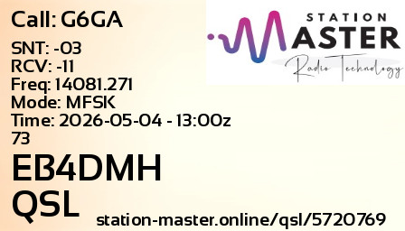 QSL Card for EB4DMH QSO with G6GA