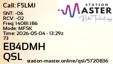 QSL Card for EB4DMH QSO with F5LMJ