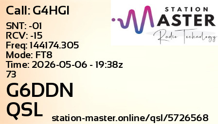QSL Card for G6DDN QSO with G4HGI