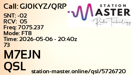 QSL Card for M7EJN QSO with GJ0KYZ/QRP
