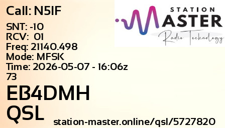 QSL Card for EB4DMH QSO with N5IF