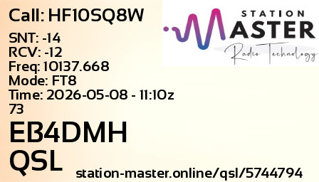 QSL Card for EB4DMH QSO with HF10SQ8W
