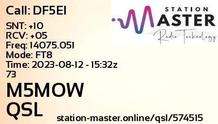 QSL Card for M5MOW QSO with DF5EI