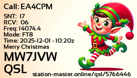 QSL Card for MW7JVW QSO with EA4CPM