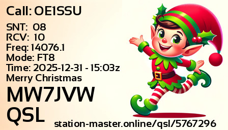 QSL Card for MW7JVW QSO with OE1SSU