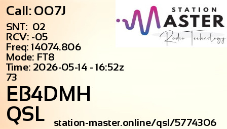 QSL Card for EB4DMH QSO with OO7J