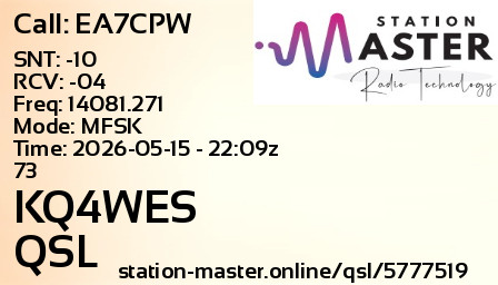 QSL Card for KQ4WES QSO with EA7CPW