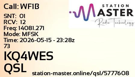 QSL Card for KQ4WES QSO with WF1B