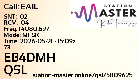 QSL Card for EB4DMH QSO with EA1L
