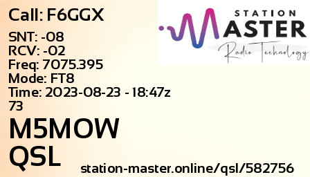 QSL Card for M5MOW QSO with F6GGX
