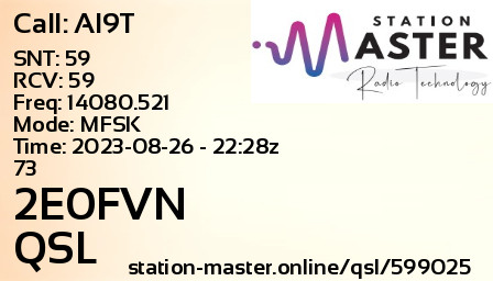 QSL Card for 2E0FVN QSO with AI9T