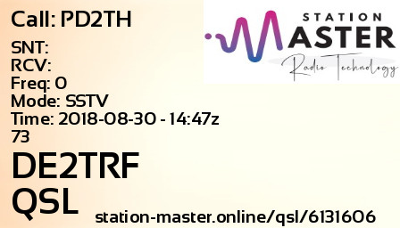 QSL Card for DE2TRF QSO with PD2TH