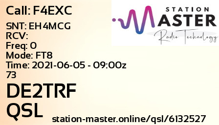 QSL Card for DE2TRF QSO with F4EXC