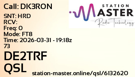 QSL Card for DE2TRF QSO with DK3RON