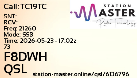 QSL Card for F8DWH QSO with TC19TC