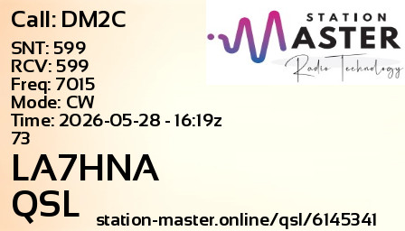 QSL Card for LA7HNA QSO with DM2C