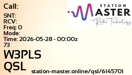 QSL Card for W3PLS QSO with 
