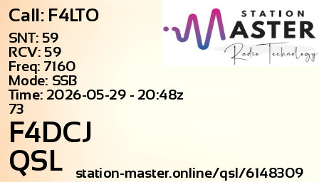 QSL Card for F4DCJ QSO with F4LTO