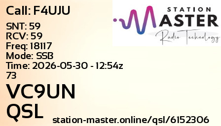 QSL Card for VC9UN QSO with F4UJU
