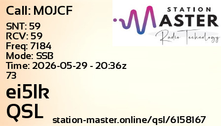 QSL Card for ei5lk QSO with M0JCF