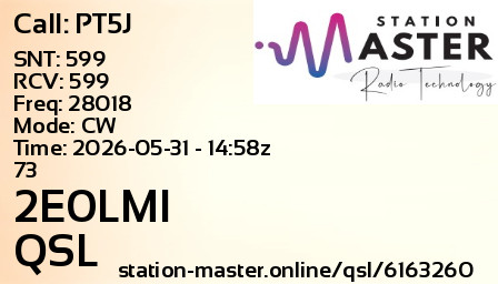 QSL Card for 2E0LMI QSO with PT5J