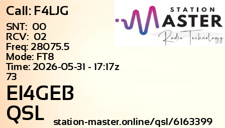 QSL Card for EI4GEB QSO with F4LJG