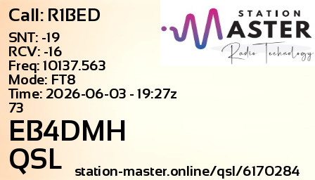 QSL Card for EB4DMH QSO with R1BED