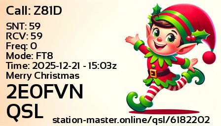 QSL Card for 2E0FVN QSO with Z81D