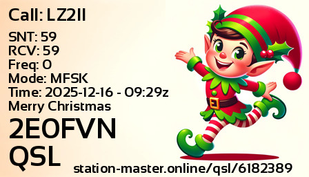 QSL Card for 2E0FVN QSO with LZ2II